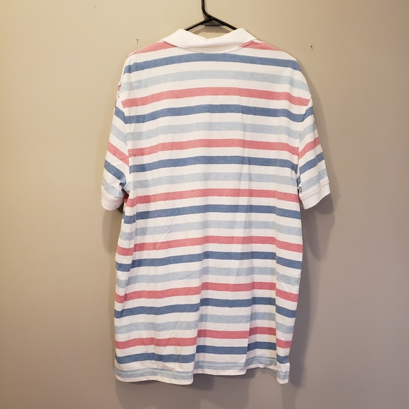 Brooks Brothers 1818 XXL 2XL Performance Polo Shirt Mens Red White Blue Pique - Picture 2 of 7